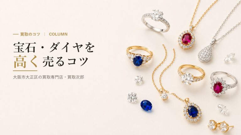宝石・ダイヤモンドの買取相場と高く売るコツ【大阪市大正区】